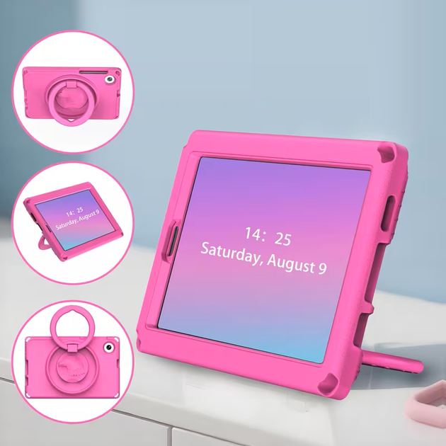 Протиударний дитячий чохол EVA Kids Eagle з ручко-підставкою для Samsung Galaxy Tab A11 / Tab A9 / Tab A7 Lite (екран 8.7" дюймів) Малиновий - Фото 2 Протиударний дитячий чохол EVA Kids Eagle з ручко-підставкою для Samsung Galaxy Tab A11 / Tab A9 / Tab A7 Lite (екран 8.7" дюймів) Малиновий - зображення 2