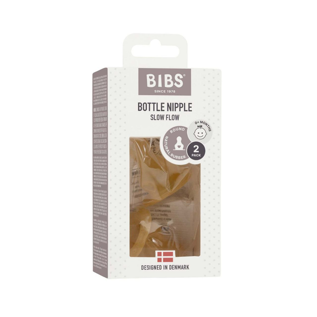 Змінні соски для пляшечки BIBS Bottle Nipple 2 шт Latex Латексні (Середеній потік від 2-х місяців) - изображение 2