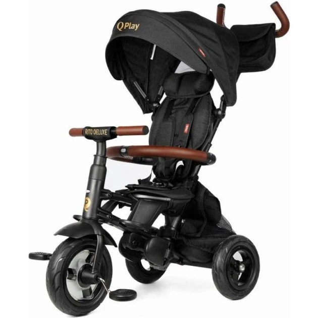 Велосипед трехколесный детский складной Qplay Rito Deluxe Black (S380-17RitoDeluxeBlack) - Фото 1 Велосипед трехколесный детский складной Qplay Rito Deluxe Black (S380-17RitoDeluxeBlack) - изображение 1
