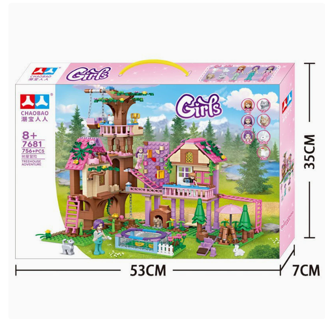 Конструктор для дівчаток Будиночок на дереві Girls 756 деталей із фігурками та аксесуарами - Фото 2 Конструктор для дівчаток Будиночок на дереві Girls 756 деталей із фігурками та аксесуарами - зображення 2