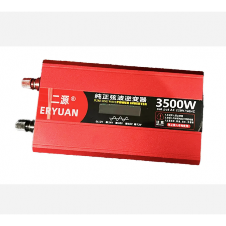 Інвертор перетворювач напруги 3500W 12V-220V, чистий синус, з LCD дисплеєм Eryuan - зображення 5