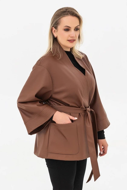 Кардиган Garne 50/52(2XL/3XL) Коричневый (158619) - Фото 3 Кардиган Garne 50/52(2XL/3XL) Коричневый (158619) - изображение 3