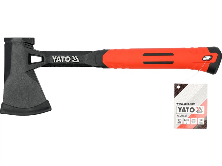 Топор YATO монолитный 0.6 кг со стекловолоконной рукояткой (YT-79990) - Фото 4 Топор YATO монолитный 0.6 кг со стекловолоконной рукояткой (YT-79990) - изображение 4
