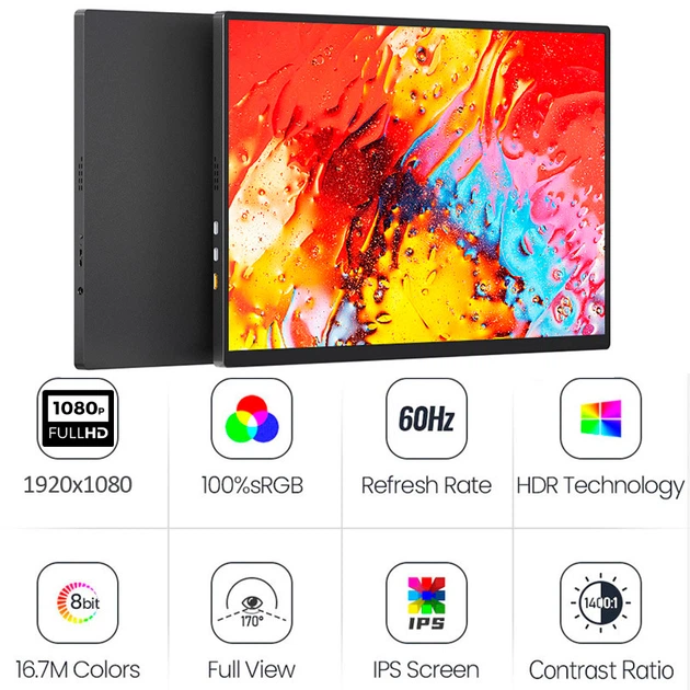 Монитор портативный 185FC / 18.5 '' / IPS / 1920x1080 / Type-C / HDMI / jack 3.5 мм / второй экран - изображение 3