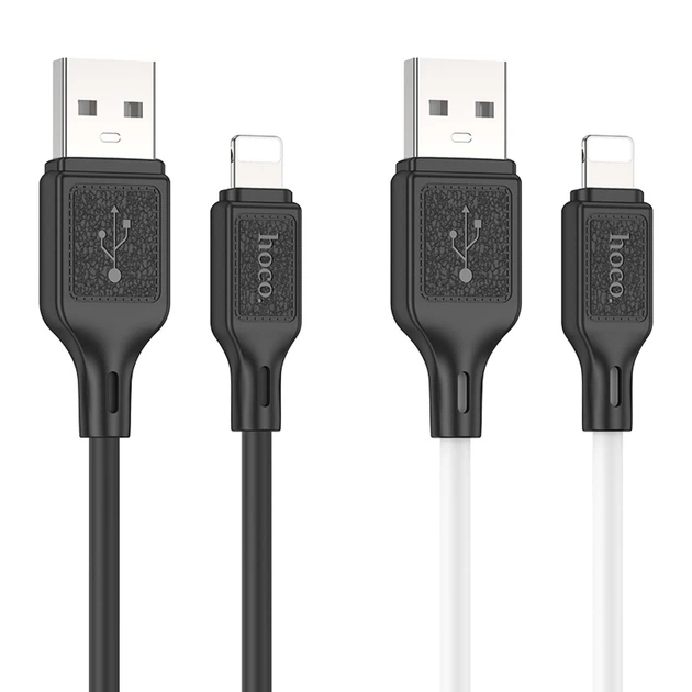 Кабель HOCO X90 Cool silicone charging data cable for Lightning/2,4A/1m. Black - Фото 3 Кабель HOCO X90 Cool silicone charging data cable for Lightning/2,4A/1m. Black - изображение 3