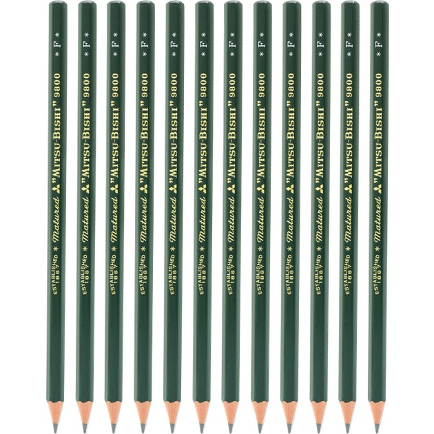 Набір олівців Uni Mitsubishi Uni-Ball 9800 F для дитячого художнього малювання, канцелярське приладдя, спеціальний набір канцелярського приладдя для учнів початкової школи, 12 предметів - изображение 4