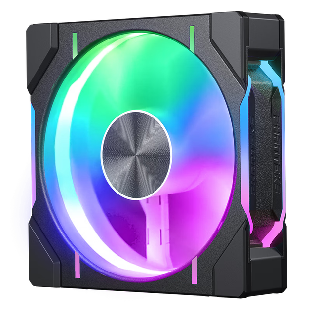 PHANTEKS D30 Версія для будівельних блоків Zhengye 12 см Корпус з водяним охолодженням Радіатор ARGB Контроль температури Вентилятор (30 мм завтовшки, 7 лопатей високого тиску повітря, бездротове кабельне підключення, один пакет, чорний) - изображение 4