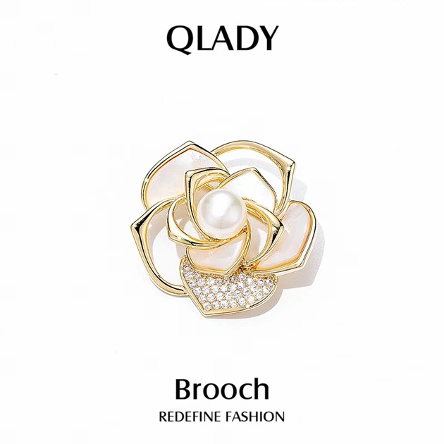 Брошь в виде розы для пальто от Qlady, высококачественный аксессуар для женского костюма, подарок на день рождения или День матери для мамы. - Фото 4 Брошь в виде розы для пальто от Qlady, высококачественный аксессуар для женского костюма, подарок на день рождения или День матери для мамы. - изображение 4