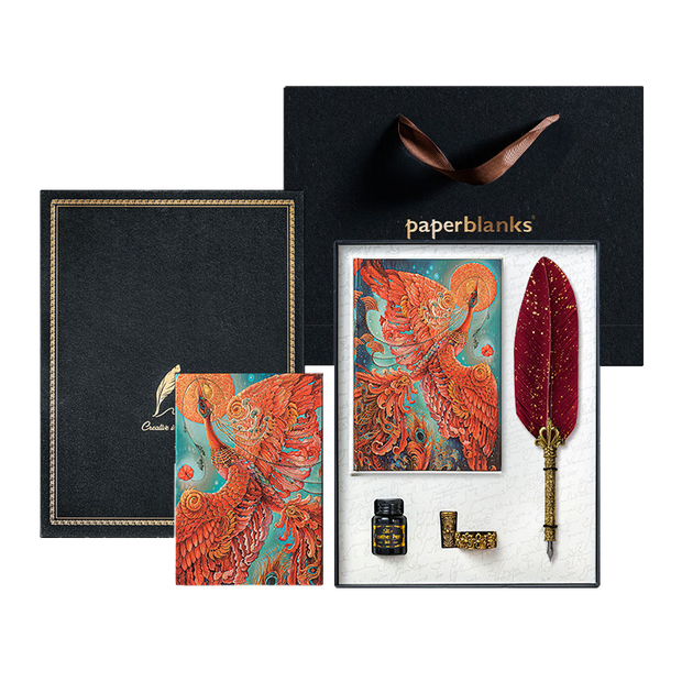 Paperblanks [Подарунок на випускний] Набір преміальних блокнотів, високоякісні блокноти для чоловіків та жінок, подарунок на день народження та річницю, розкішний подарунок-компаньйон для щоденника, подарункова коробка "Птах щастя" - изображение 4