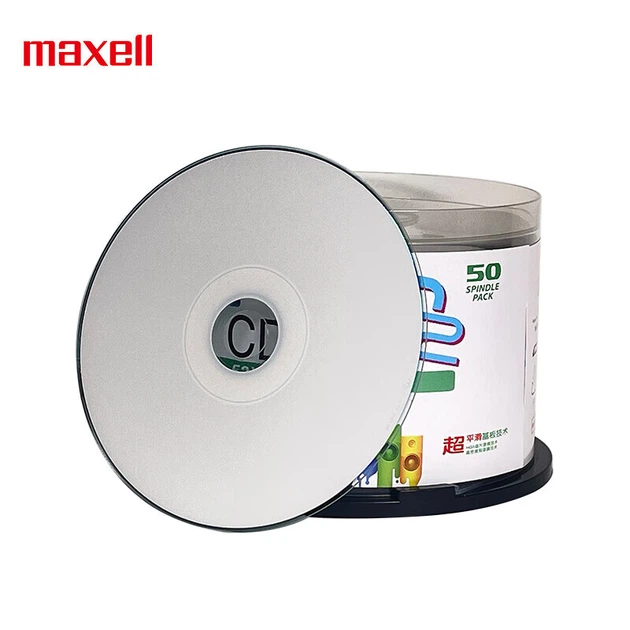 Диски Maxell CD-R/записувані диски, серія з поверхнею для друку, чисті записувані диски, швидкість 52x, 700 МБ, 50 штук у бочці - изображение 7