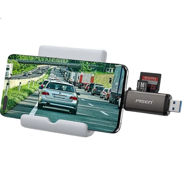 Багатофункціональний кард-рідер Pisen USB/Type-C 3.0, високошвидкісний SD/TF, сумісний з комп'ютерами/планшетами/смартфонами/спортивними камерами/дронами, картами пам'яті CCD для відеоспостереження - Фото 2 Багатофункціональний кард-рідер Pisen USB/Type-C 3.0, високошвидкісний SD/TF, сумісний з комп'ютерами/планшетами/смартфонами/спортивними камерами/дронами, картами пам'яті CCD для відеоспостереження - изображение 2