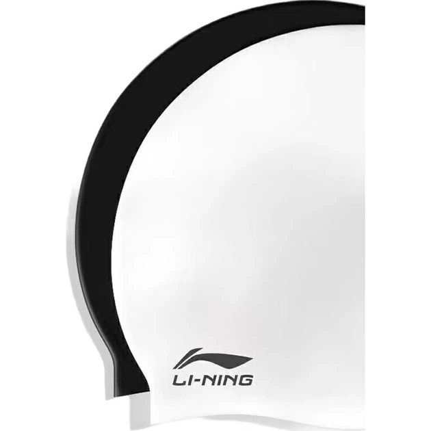 Силіконова водонепроникна шапочка для плавання LI-NING Long Hair, унісекс, LSJK808, біла - изображение 2