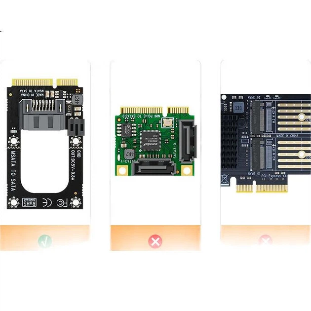 Адаптерна плата EB-LINK MSATA до SATA 3.0, плата розширення MSATA до 7-контактного SSD, сумісна з оптичним приводом SSD/HDD, може використовуватися як системний диск, модель зі стабільним блоком живлення - изображение 2