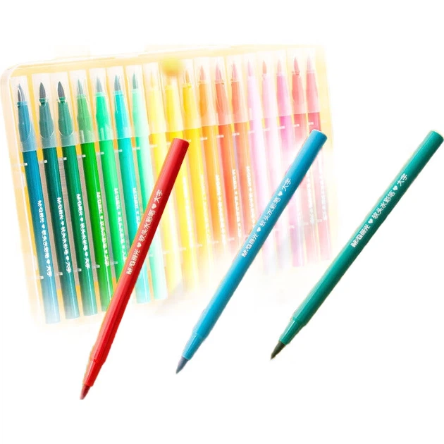 Набор акварельных маркеров M&G Stationery, 36 цветов, с мягким наконечником, смываемые, для обводки и рисования, эластичный наконечник, детские художественные принадлежности, подарок на день рождения, ACP95807 - Фото 3 Набор акварельных маркеров M&G Stationery, 36 цветов, с мягким наконечником, смываемые, для обводки и рисования, эластичный наконечник, детские художественные принадлежности, подарок на день рождения, ACP95807 - изображение 3