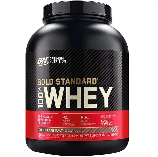Протеїн Optimum Nutrition 100% Whey Gold Standard 2.27кг Смак Мальтійський шоколад - Фото 1 Протеїн Optimum Nutrition 100% Whey Gold Standard 2.27кг Смак Мальтійський шоколад - зображення 1