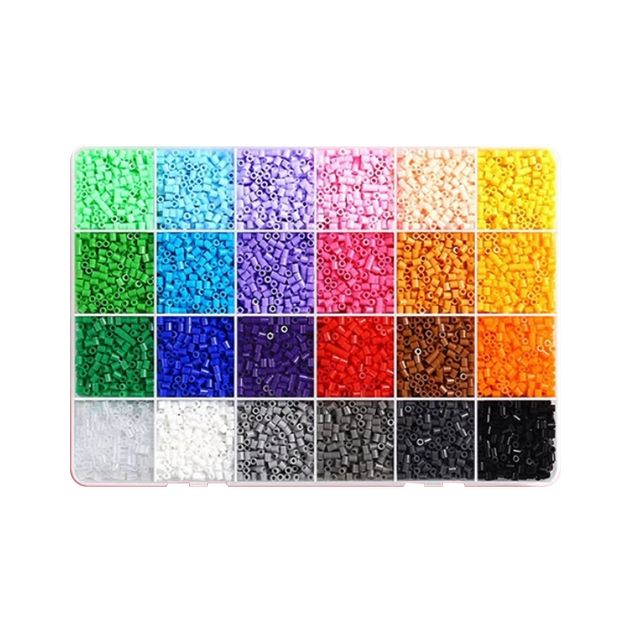 Набор для творчества Danmiqi из 24 разноцветных бусин Perler Beads, 3D-конструктор для детей, подарок. - изображение 4