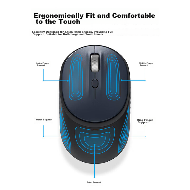 Беспроводная бесшумная мышь HP M231SE для офиса, учебы, с регулируемым разрешением DPI, для ноутбука, унисекс, с USB-приемником, компактная, портативная, деловая, черная. - изображение 10