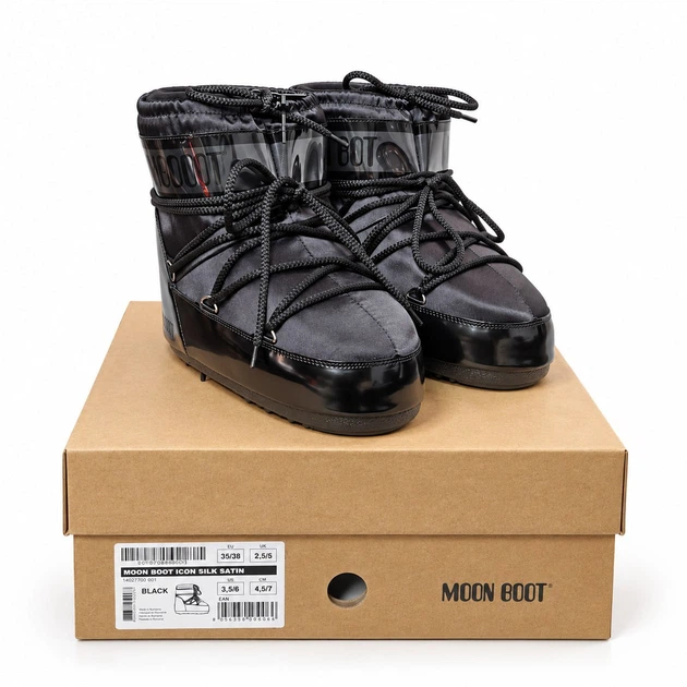 Жіночі чоботи зимові Moon Boot Full Black 39-41 (універсальний) Чорний - Фото 5 Жіночі чоботи зимові Moon Boot Full Black 39-41 (універсальний) Чорний - зображення 5