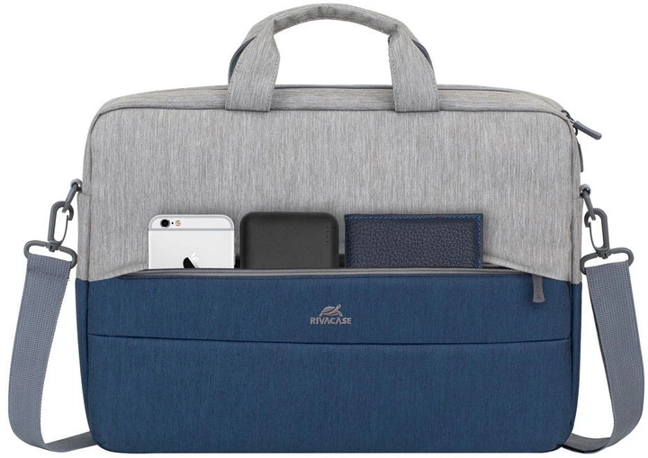 Сумка для ноутбука RIVACASE 7532 15.6" Grey/Dark blue (7532 (Grey/Dark blue)) - изображение 15