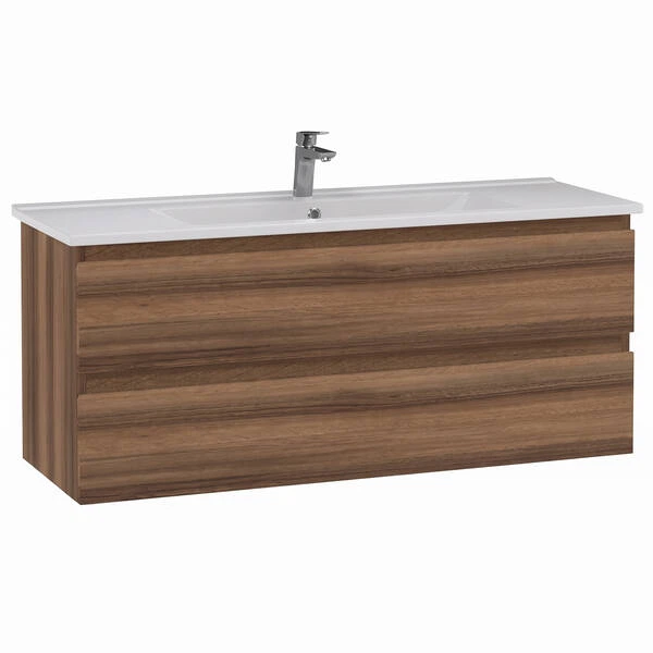 Тумба Creavit Alinda AD0120.10.VV 120 см з раковиною SU120, Walnut (волоський горіх) - изображение 2
