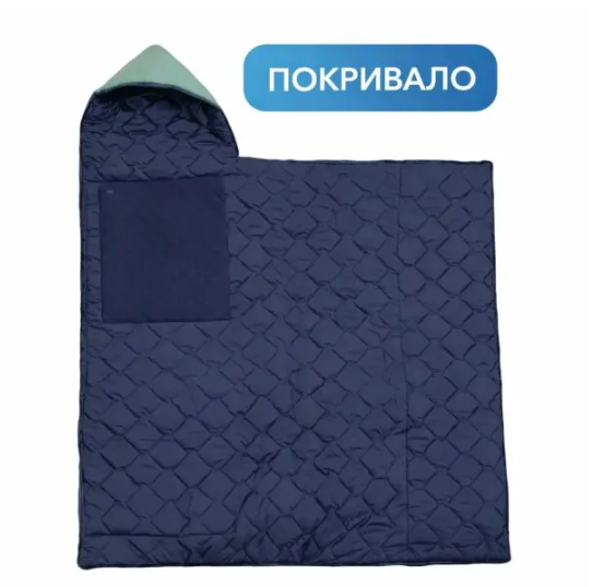 Зимовий спальний мішок з підігрівом USB від повербанка до -30°C 215×65 см Теплий тактичний спальник-ковдра для туризму кемпінгу - зображення 3