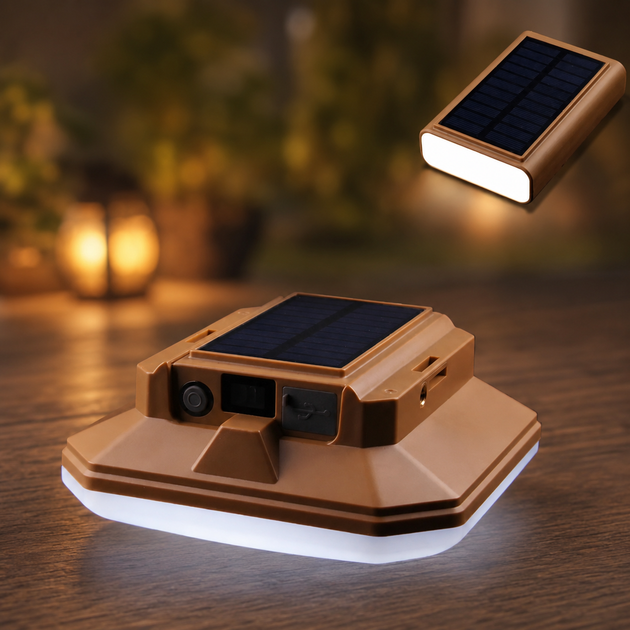 Кемпінгова лампа Bailong JK-06 із сонячною панеллю, Power Bank, 7 режимів світіння, USB Type-C, дисплей заряду, розмір 14 х 14 х - Фото 4 Кемпінгова лампа Bailong JK-06 із сонячною панеллю, Power Bank, 7 режимів світіння, USB Type-C, дисплей заряду, розмір 14 х 14 х - изображение 4