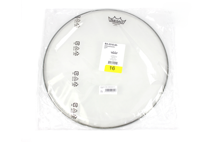 Пластик для тома REMO AMBASSADOR 16" CLEAR - изображение 4
