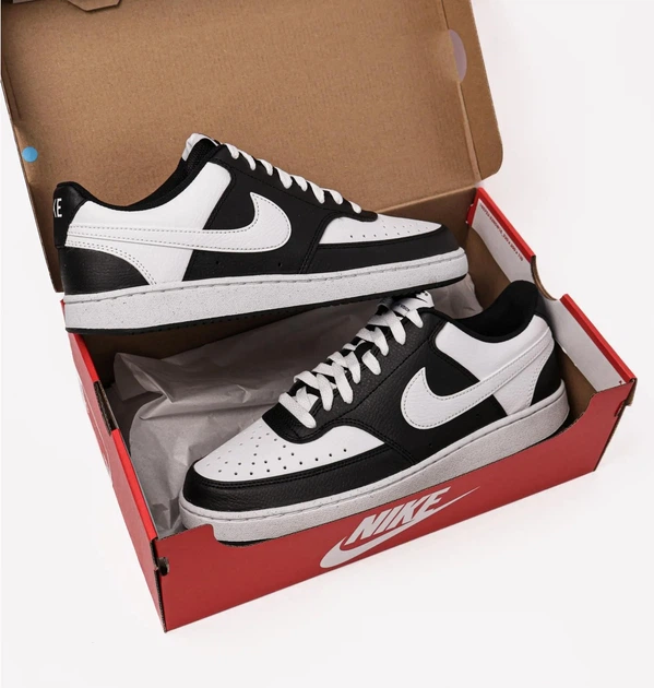 Кросівки чоловічі Nike Court Vision Lo 44 Чорний/Білий HM9862-001 - Фото 2 Кросівки чоловічі Nike Court Vision Lo 44 Чорний/Білий HM9862-001 - зображення 2