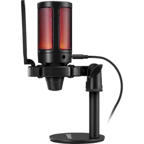 Мікрофон Defender Impulse GMC 600, Black, Type-C, 42 дБ, кабель 1.7 м, RGB-підсвічування, iгровий стрім мікрофон (64660) - Фото 2 Мікрофон Defender Impulse GMC 600, Black, Type-C, 42 дБ, кабель 1.7 м, RGB-підсвічування, iгровий стрім мікрофон (64660) - зображення 2