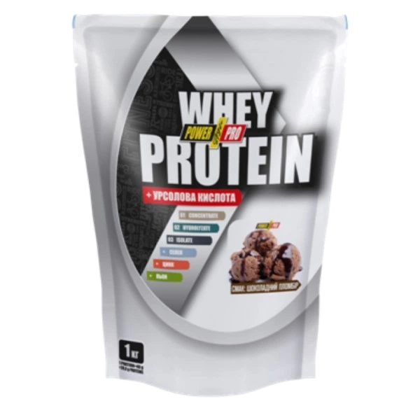 Протеїн Power Pro Whey Protein 1 кг Смак Шоколадний пломбір - Фото 1 Протеїн Power Pro Whey Protein 1 кг Смак Шоколадний пломбір - зображення 1