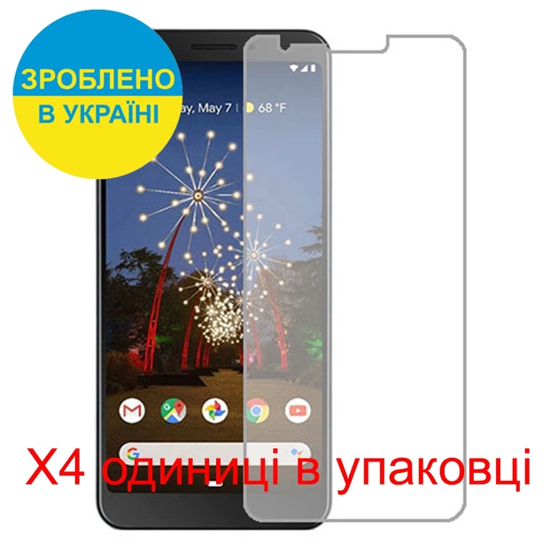 Защитная пленка Скрин Мобайл Google Pixel 3a XL прозрачный гидроджилевой силиконовый 4 шт - изображение 2