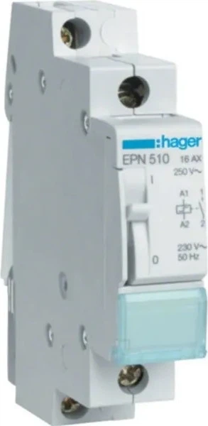 Przekaźnik bistabilny Hager EPN510 230V/16A 1 NO (3250612369614) - Zdjęcie 1 Przekaźnik bistabilny Hager EPN510 230V/16A 1 NO (3250612369614) - obraz 1