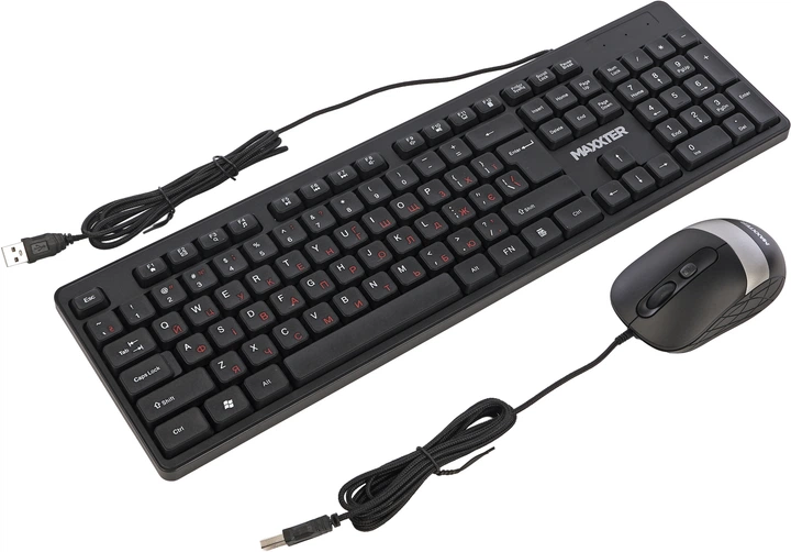 Комплект проводной Maxxter KMS-CM-03-UA USB Black - изображение 4