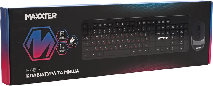 Комплект проводной Maxxter KMS-CM-03-UA USB Black - изображение 8