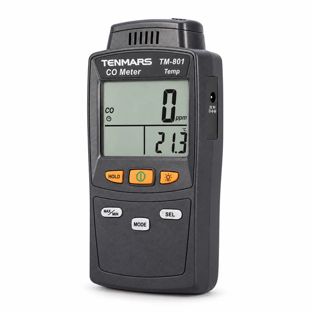 Газоанализатор угарного газа Tenmars TM-801 (CO 0…1000 ppm, сигнализация) - Фото 1 Газоанализатор угарного газа Tenmars TM-801 (CO 0…1000 ppm, сигнализация) - изображение 1