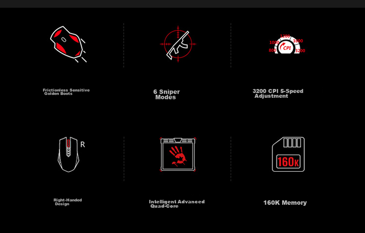 Мышь A4Tech Bloody V7M USB Black - Фото 3 Мышь A4Tech Bloody V7M USB Black - изображение 3