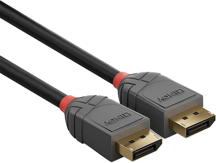 Kabel Lindy Anthra DisplayPort 1.2 7.5 m Black (4002888364850) - Zdjęcie 3 Kabel Lindy Anthra DisplayPort 1.2 7.5 m Black (4002888364850) - obraz 3