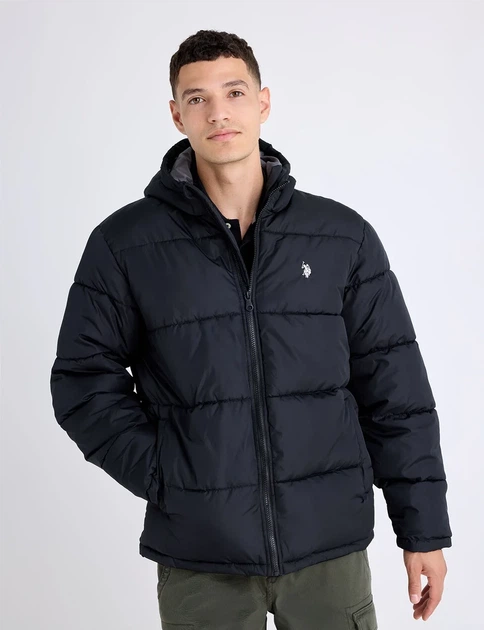 Чоловіча зимова куртка U.S. Polo Assn., чорна, XL - зображення 4