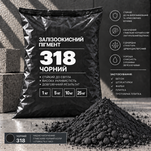 Пигмент железоокисный Tricolor чёрный 318/P.BLACK-11, 10 кг. - Фото 1 Пигмент железоокисный Tricolor чёрный 318/P.BLACK-11, 10 кг. - изображение 1