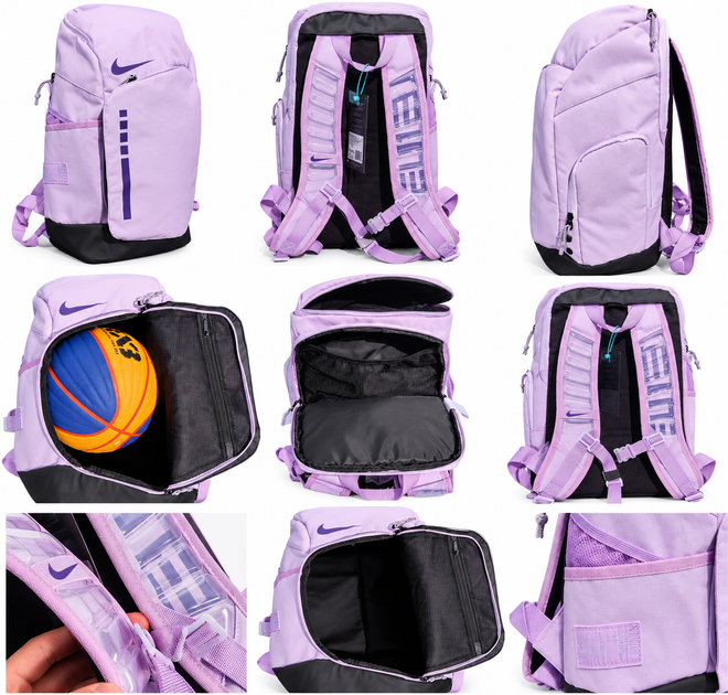 Рюкзак Фіолетовий Nike Hoops Elite Lilac Boom Purple/pink (32L) Баскетбольний спортивний водонепроникний - изображение 5