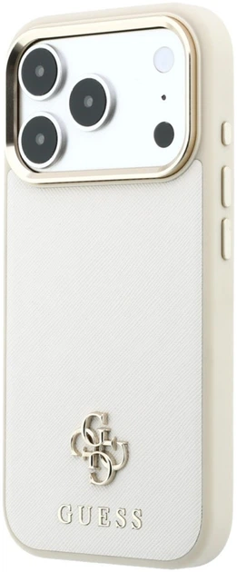 Панель Guess Saffiano Small 4G & Classic Logo MagSafe для Apple iPhone 18 Pro Max / Apple iPhone 17 Pro Max Beige (3666339652791) - зображення 2