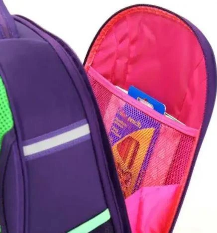 Рюкзак шкільний каркасний Kite Education Neon butterfly 703М фіолетовий K17-703M-1 - Фото 7 Рюкзак шкільний каркасний Kite Education Neon butterfly 703М фіолетовий K17-703M-1 - зображення 7