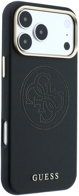 Панель Guess Perforated 4G Gold Logo MagSafe для Apple iPhone 18 Pro Max / Apple iPhone 17 Pro Max Black (3666339652838) - зображення 4