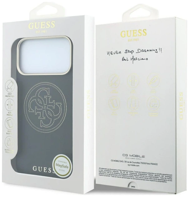 Панель Guess Perforated 4G Gold Logo MagSafe для Apple iPhone 18 Pro Max / Apple iPhone 17 Pro Max Black (3666339652838) - зображення 8