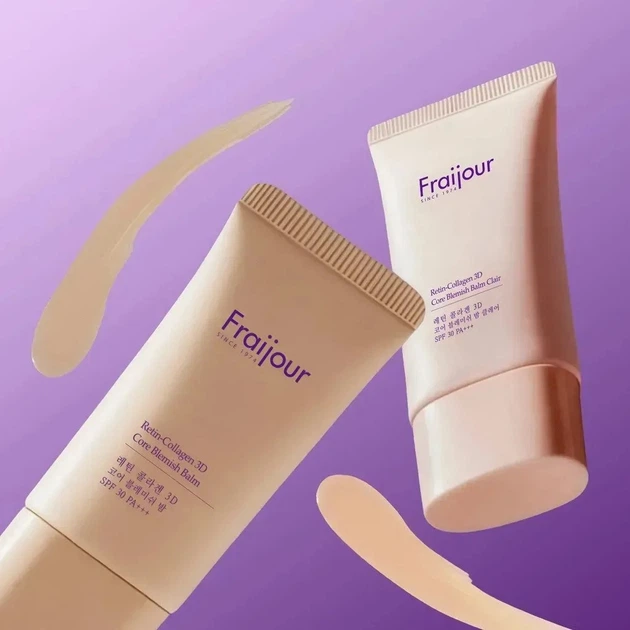 ВВ-крем для обличчя з ретиналем та колагеном Fraijour Retin-Collagen 3D Core Blemish Balm Clair SPF 30 PA+++ (50 g) - Фото 3 ВВ-крем для обличчя з ретиналем та колагеном Fraijour Retin-Collagen 3D Core Blemish Balm Clair SPF 30 PA+++ (50 g) - зображення 3