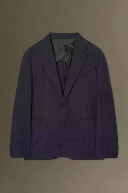 Блейзер чоловічий COS wool-flannel blazer 1185312001 Eur 50 Синій - зображення 7