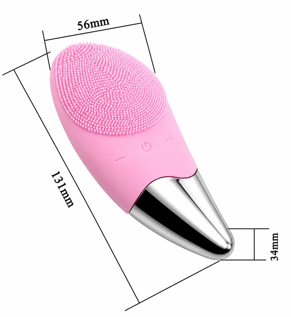Щетка – массажер для лица Sonic Facial Brush силиконовая ручная электрическая - изображение 6
