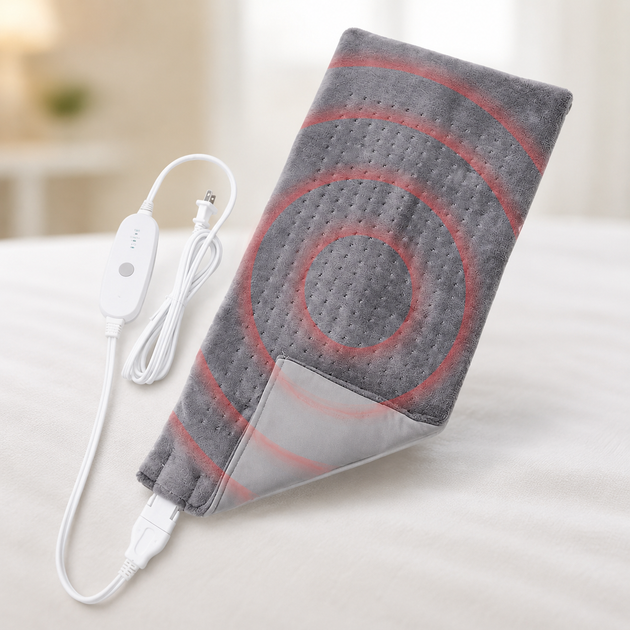 Масажна електрична грілка-накидка Massaging Weighted Heating Pad сірий 59×31 см, 3 рівні нагрівання, 3 режими вібрації - Фото 1 Масажна електрична грілка-накидка Massaging Weighted Heating Pad сірий 59×31 см, 3 рівні нагрівання, 3 режими вібрації - изображение 1