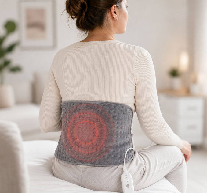 Масажна електрична грілка-накидка Massaging Weighted Heating Pad сірий 59×31 см, 3 рівні нагрівання, 3 режими вібрації - Фото 3 Масажна електрична грілка-накидка Massaging Weighted Heating Pad сірий 59×31 см, 3 рівні нагрівання, 3 режими вібрації - изображение 3