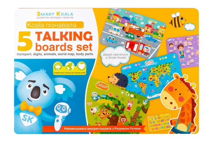 Аудио Доска-Пазл Smart Koala двуязычная, набор 5 шт. - изображение 2